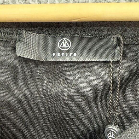 Misguided Black Dress Womens 2P Petite Bardot Frill Short Sleeve Bodycon Mini - Picture 2 of 8